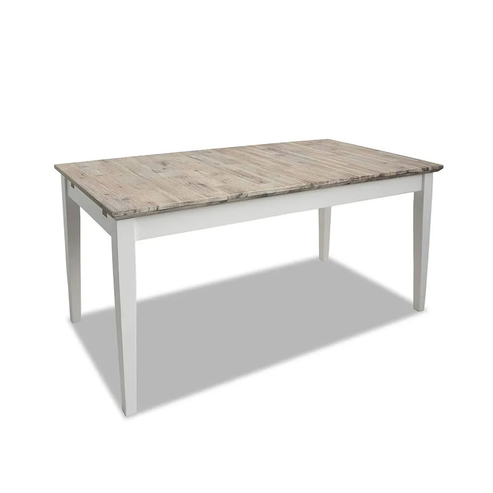 Statement Furniture Florence Rectangle Extendable Kitchen Dining Table in White 2