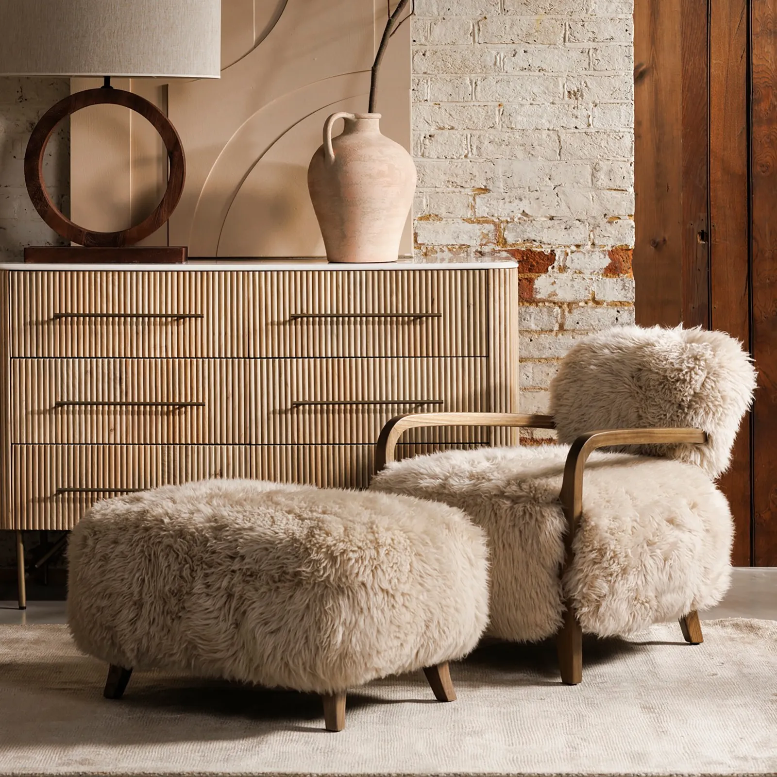 Timothy Oulton Cabana Yeti Armchair, Neutral Fabric | Barker & Stonehouse