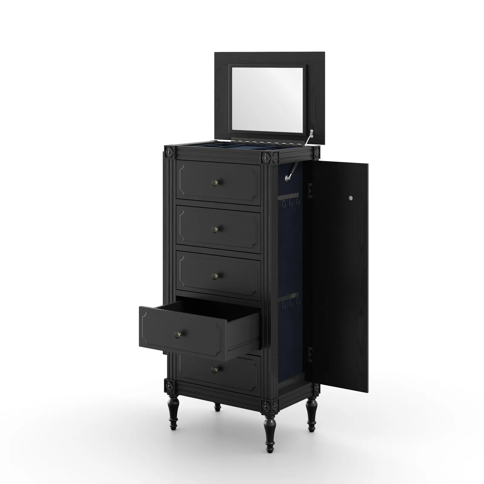 Casterton Jewellery Chest, Black