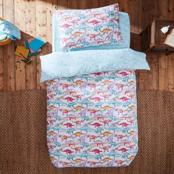 Dinosaurs Gallery 100% Cotton Duvet Cover & Pillowcase Set
