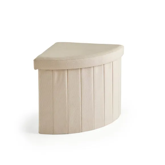 Faux Linen Corner Ottoman 3
