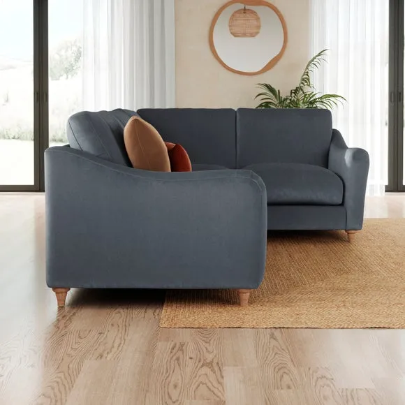 Hattie Matte Plush Velvet Corner Sofa 2