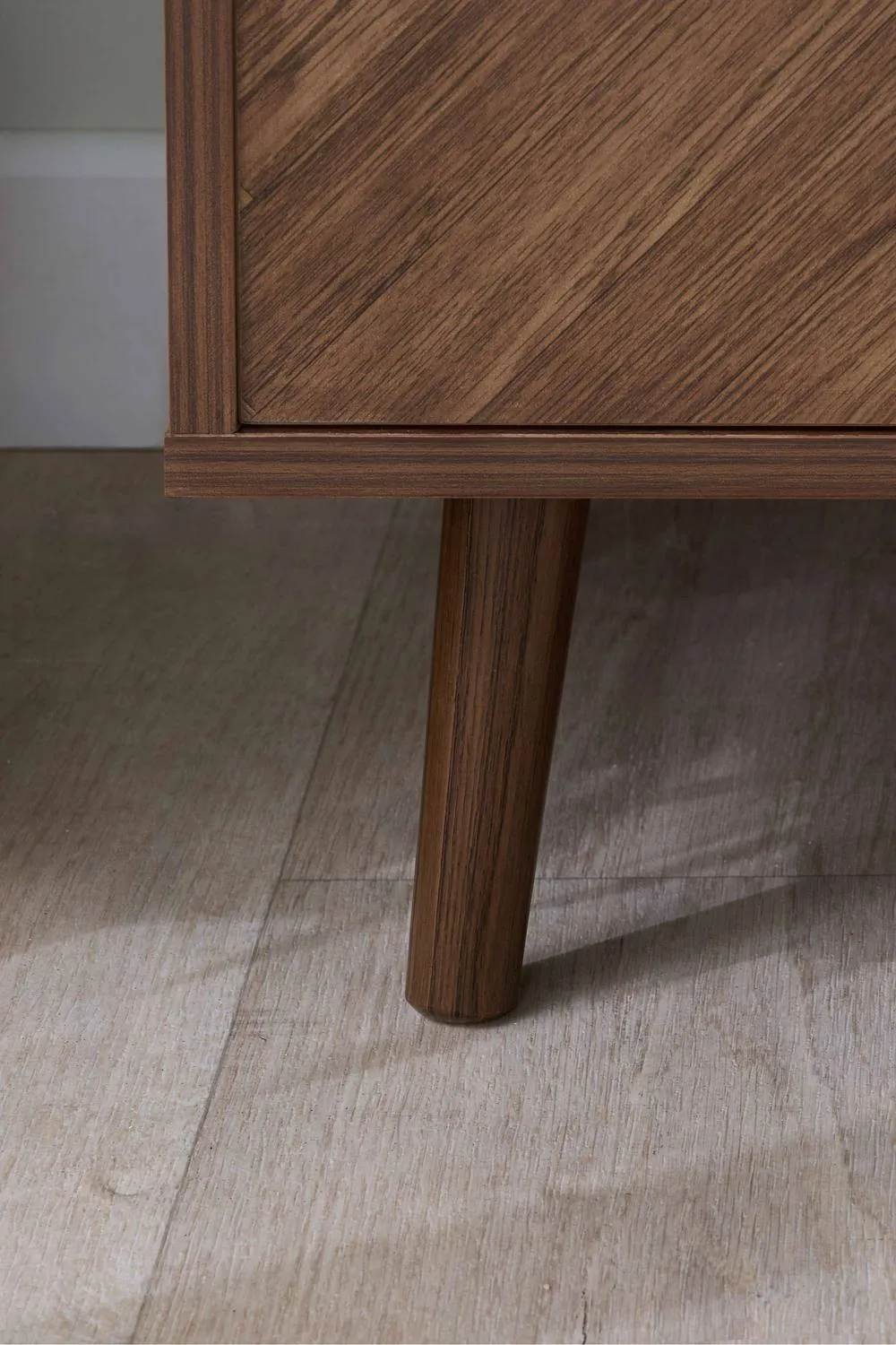 Birlea Herringford Small TV Unit Entertainment Stand Walnut Parquet Design in Brown 3