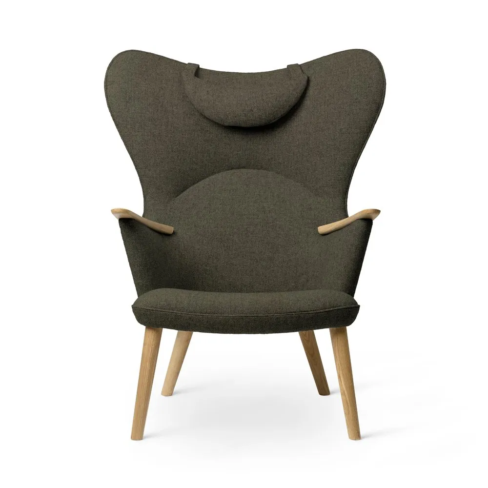Carl Hansen & Son CH78 Lounge Chair with head rest, Oak/Fiord 0961 1
