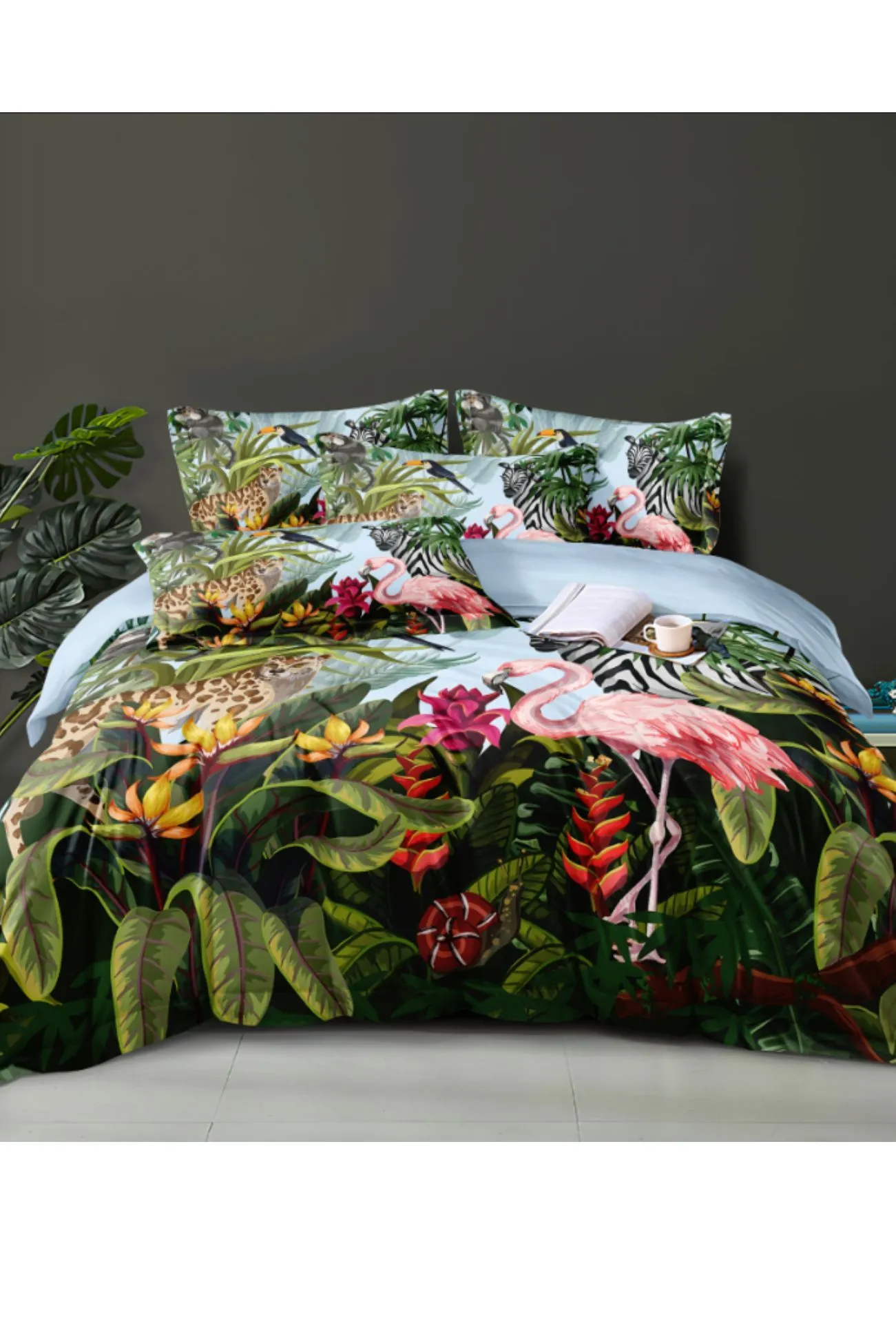 Ezysleep Jungle Floral Printed Duvet Set