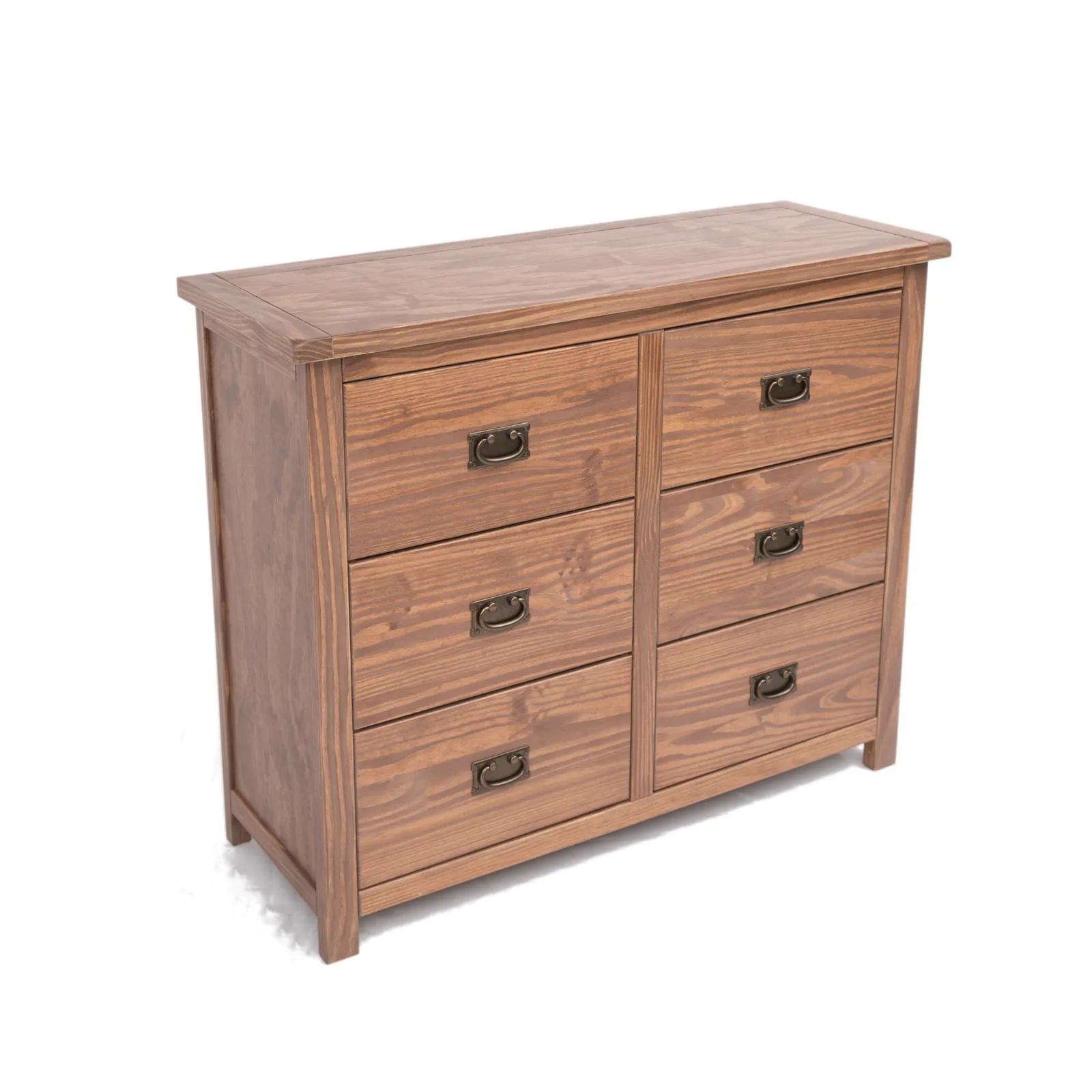Cabinet Bits Padua 6 Drawer Chest of Drawers Bras Drop Handle in Brown 3