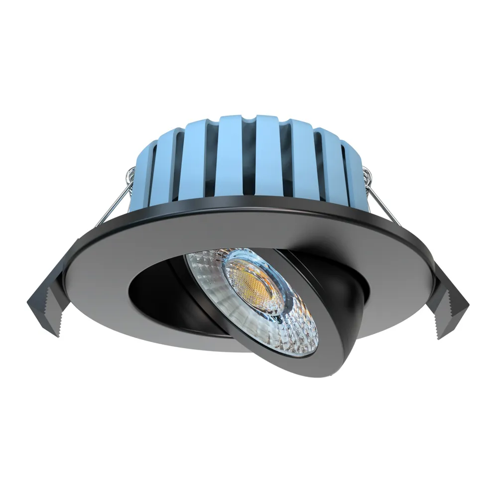 Hudson 7 Watt LED Adjustable IP65 Colour Changing Downlight, Black 1