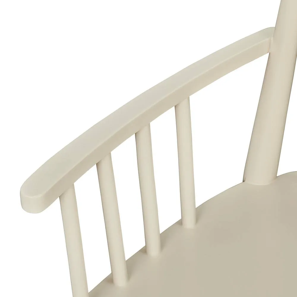 Statement Furniture Queensbury Bench with Back, Wooden Bench Seat in Cream 5