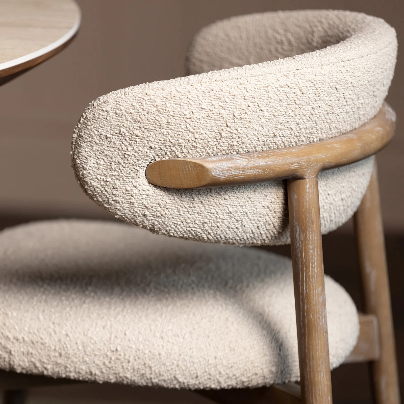 Lexa Dining Chair, Neutral Boucle | Barker & Stonehouse 3