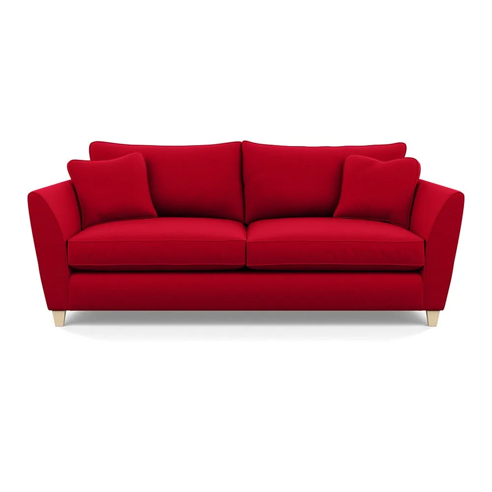 Heal's Torino 4 Seater Sofa Melton Wool Red Oxide Natural Feet 1