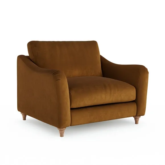 Hattie Matte Plush Velvet Snuggle Sofa 6