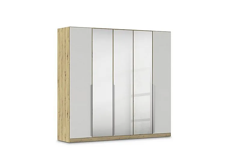 Freja 226cm 5 Door Hinged Decor Wardrobe With Mirror Doors