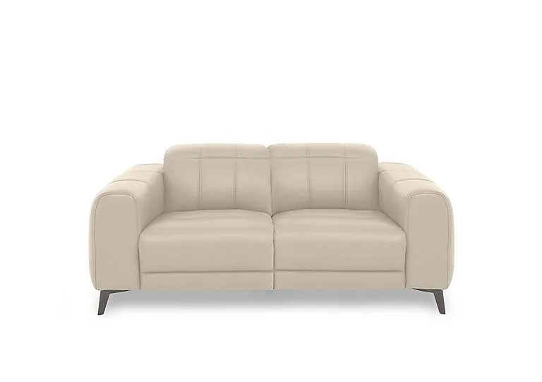 Ezra 2 Seater Leather Sofa - Bone China