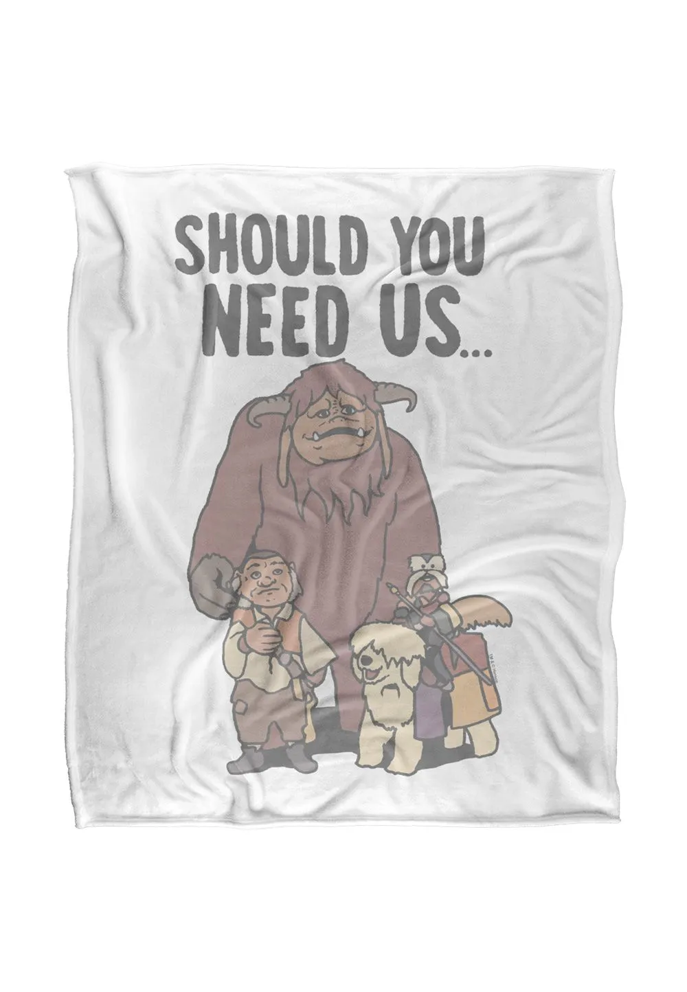 Jim Henson Labyrinth Should You Need Us Silky Touch Super Soft Throw Blanket 152 X 127 cm in White