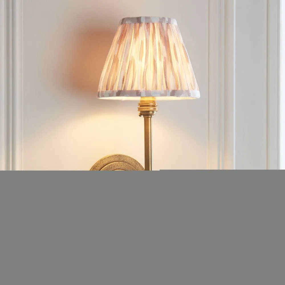 Netlighting Halo Tall & Ikat 16cm Wall Lamp Antique Brass Neutral Print in Gold 4