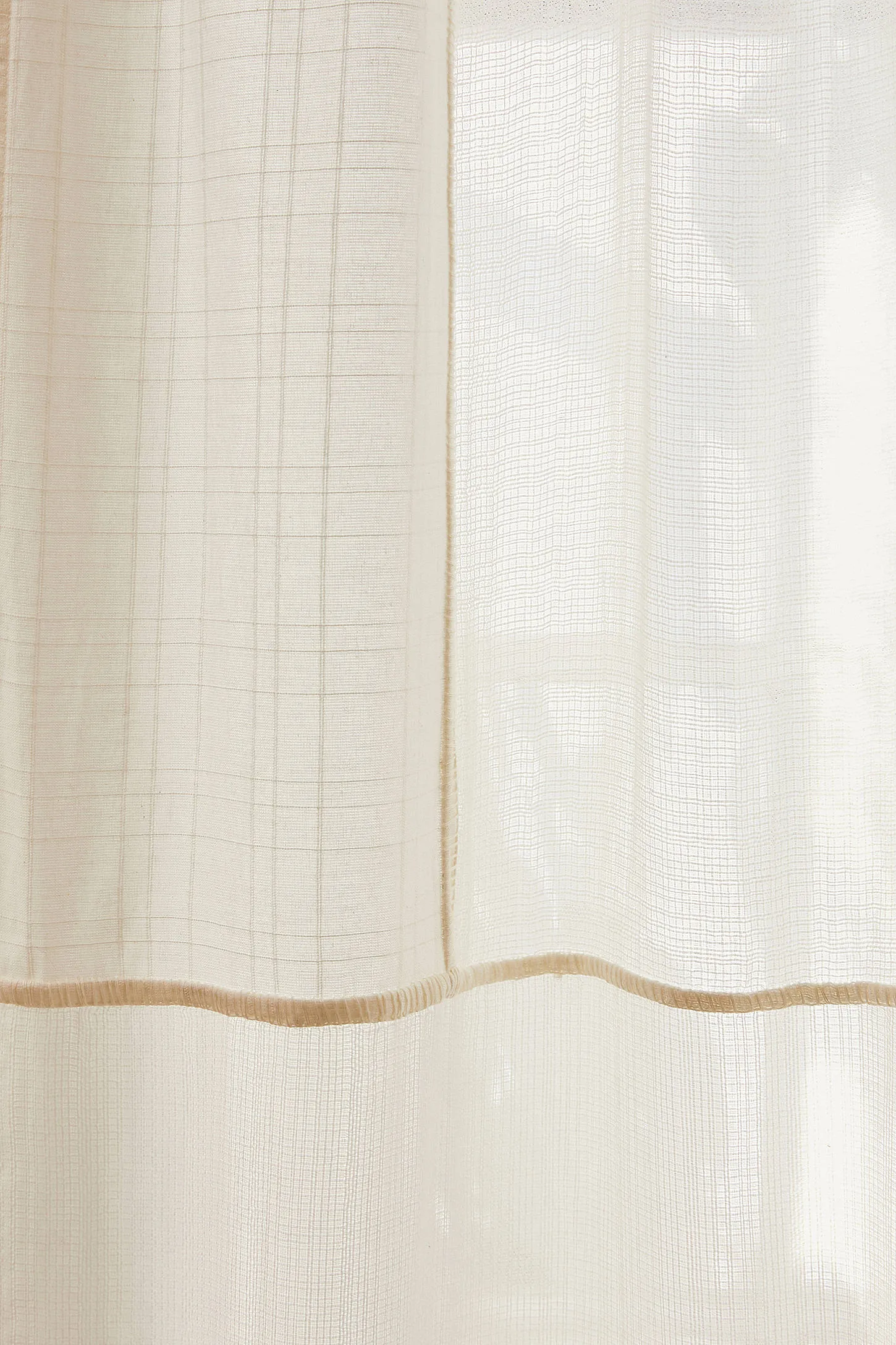 White Chloe Patch Curtain - White 3