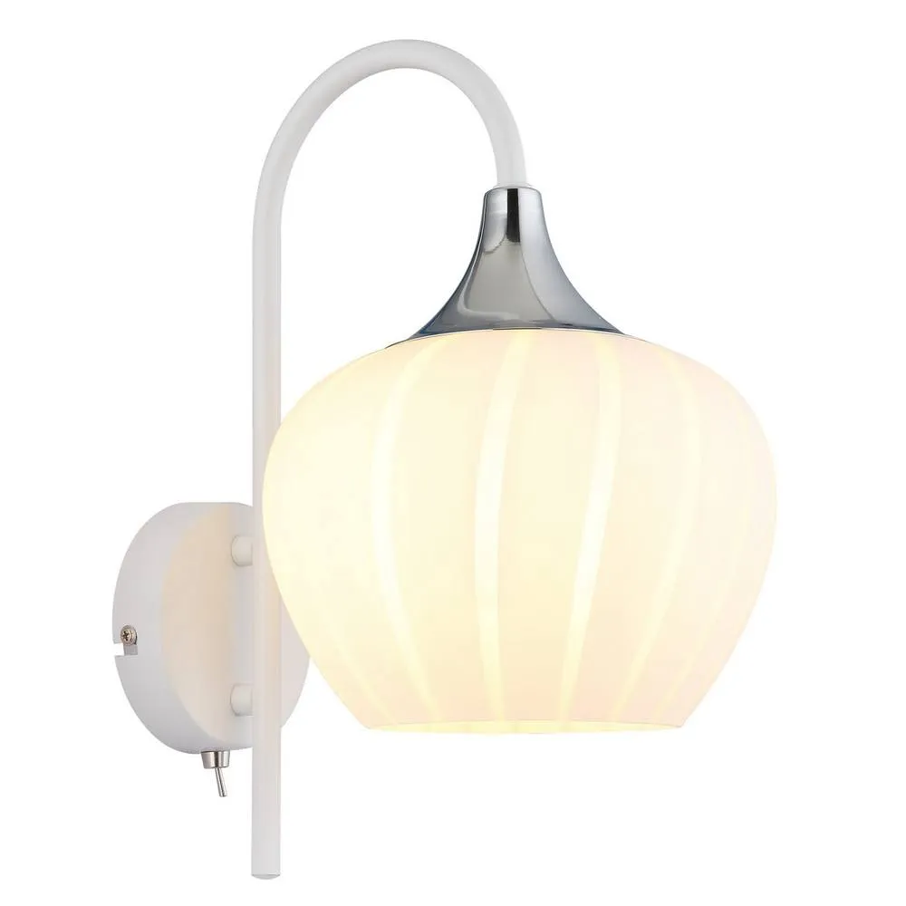 Netlighting Maxy Dome Wall Lamp White Matt Opal Glass Shade 1x E27