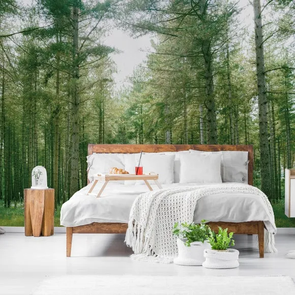 Forest Wilderness Green Wall Mural 3