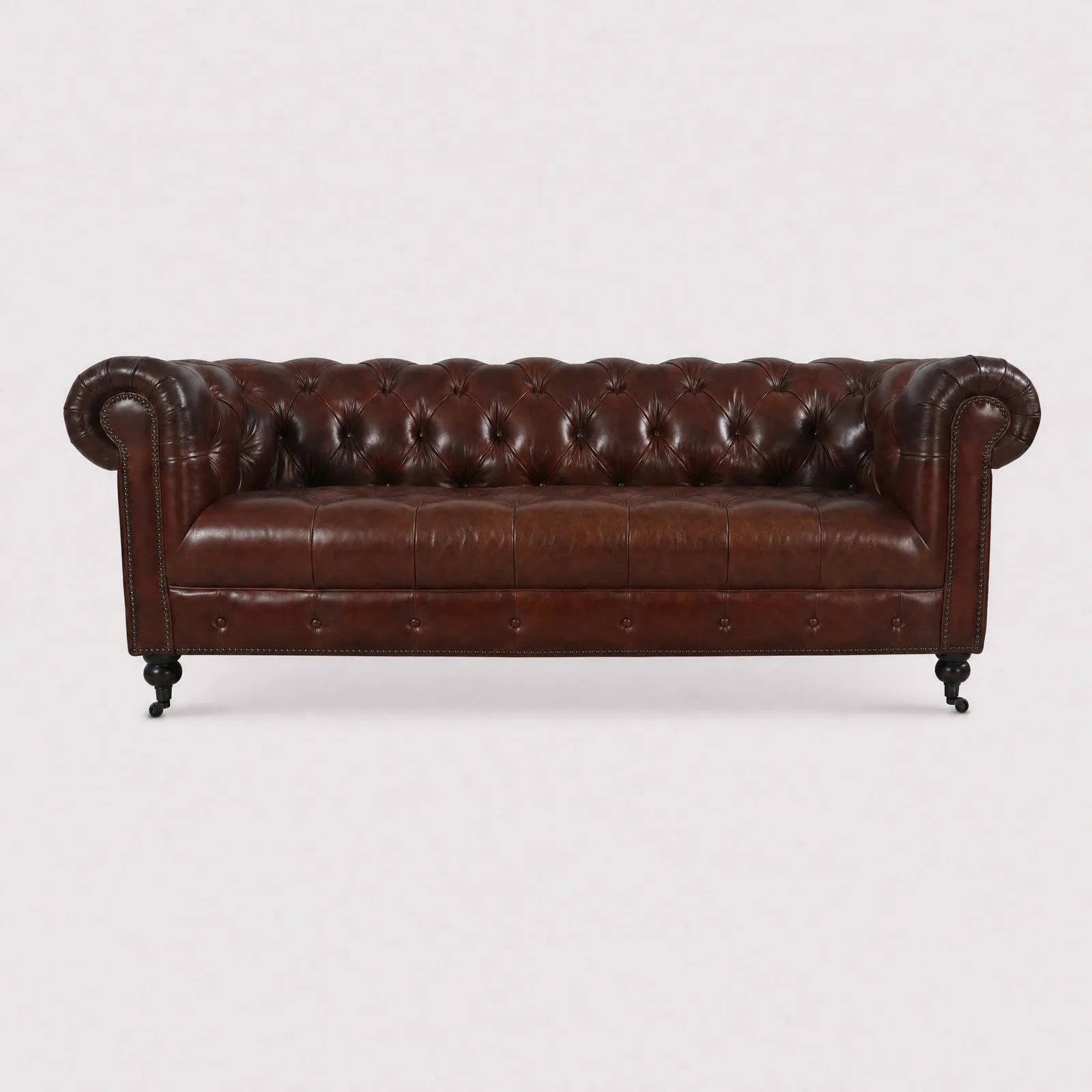 Heyford 3 Seater, Brown Leather | Barker & Stonehouse