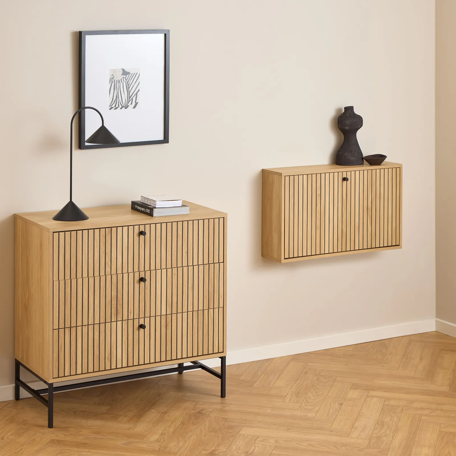Furniture To Go Albany Shoe Cabinet 1 Flip Down Door In Oak in Light Brown 6