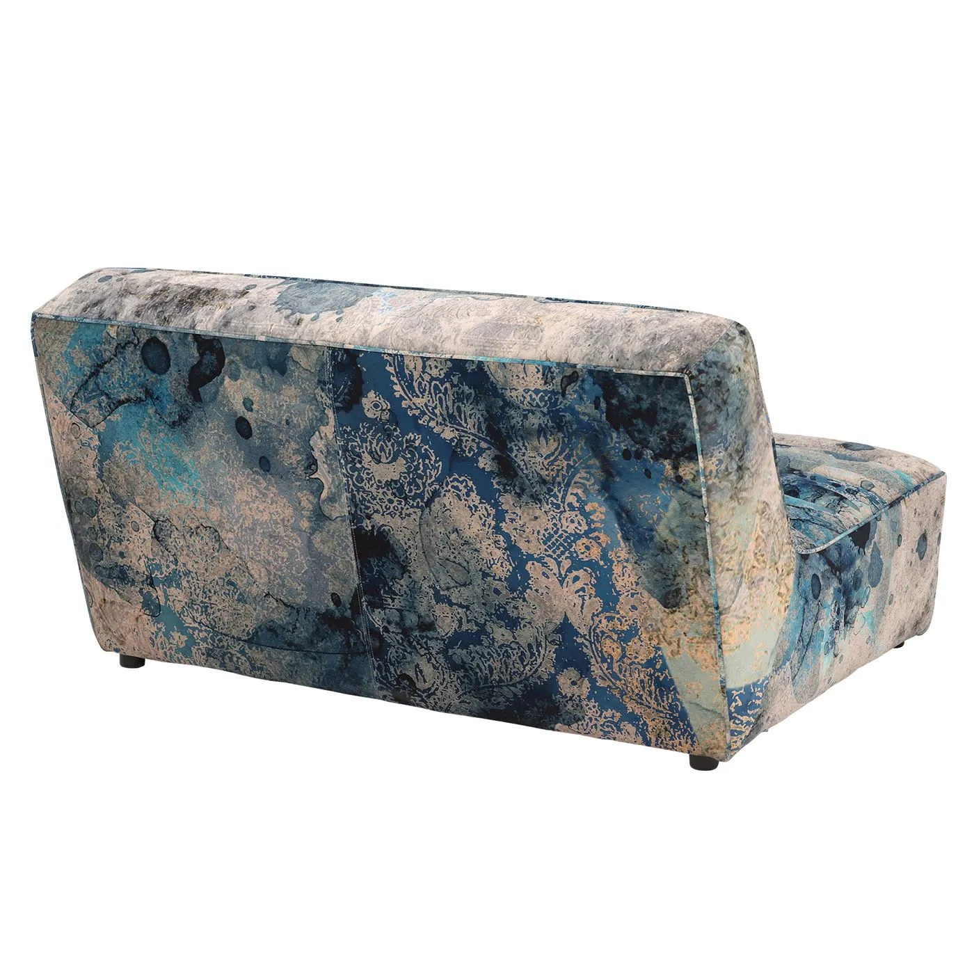 Timothy Oulton Shabby Sectional 2 Seater Modular Sofa, Blue Fabric | Barker & Stonehouse 6