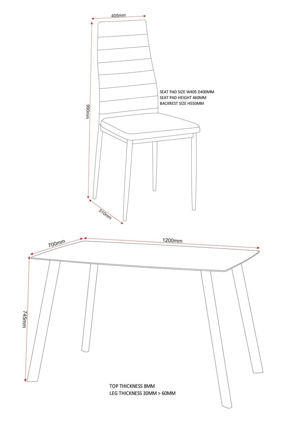 Seconique Abbey Dining Set in Grey 6
