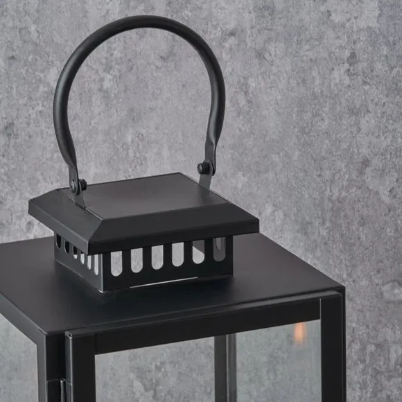 Metal & Glass Rectangular Lantern 2