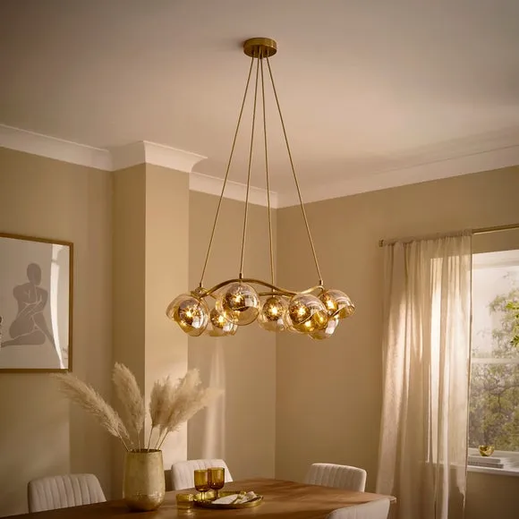 Kira 8 Light Tortoiseshell Ceiling Light 2