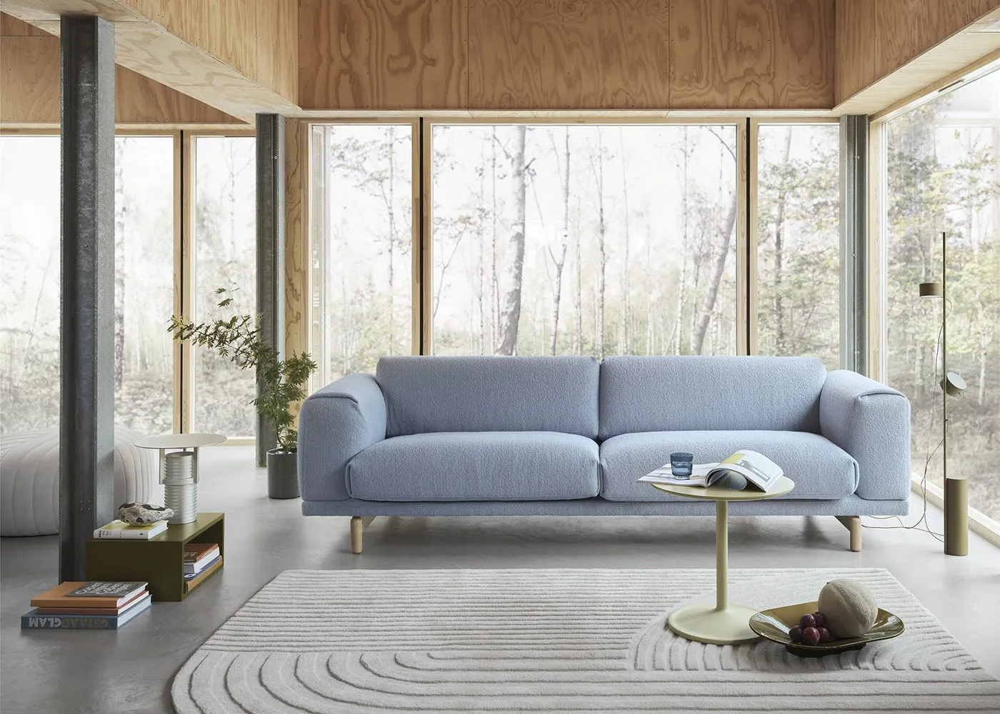 Muuto Rest 3 Seater Sofa Kvadrat Fiord 451 Burnt Orange 3