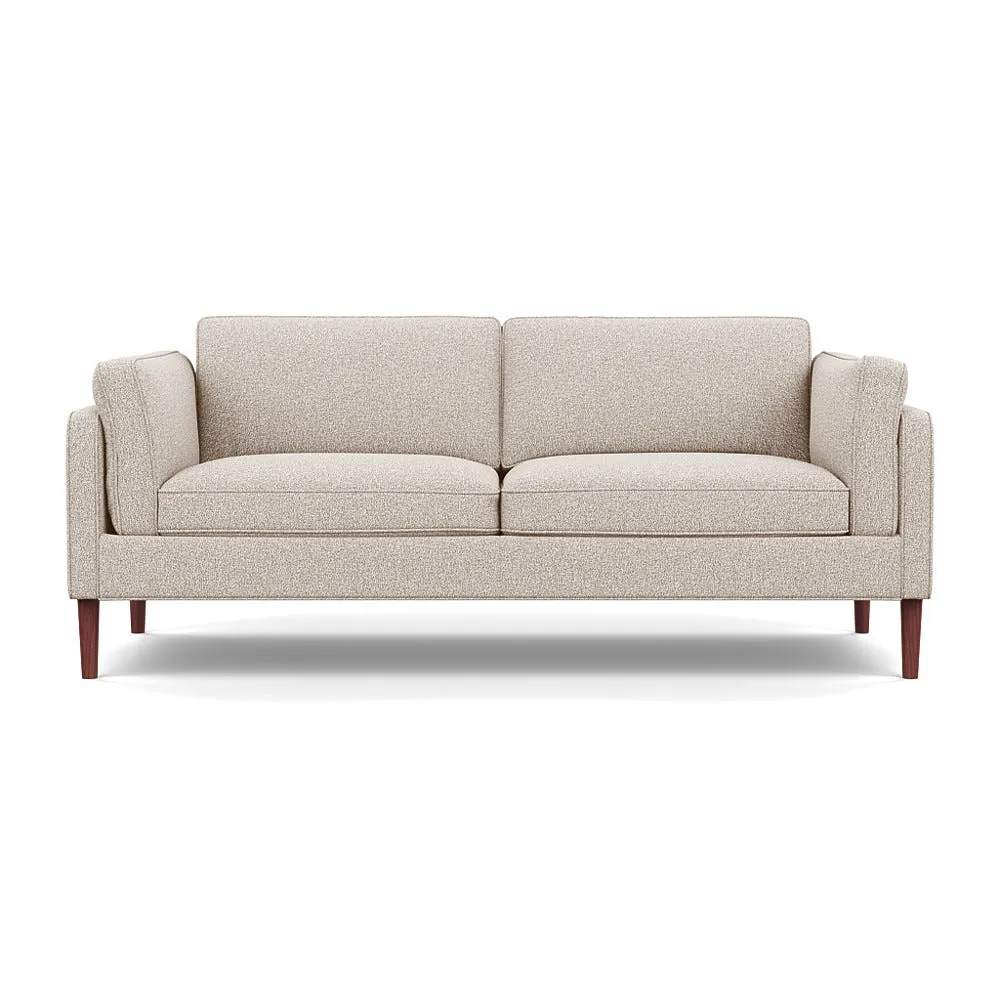 Heal's Sonno 3 Str Sofa Loop Boucle Taupe Walnut Feet 1