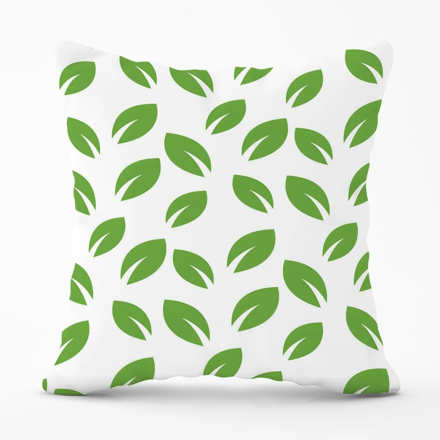 Warren Reed - Designer Leaves Pattern Outdoor Cushion in Green