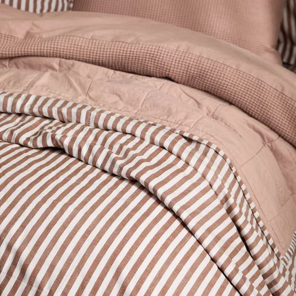 Yard Hebden Stripe 100% Cotton Bedspread 3