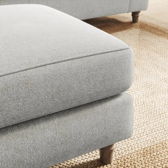 Flori Soft Chenille Footstool 5