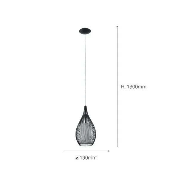 EGLO Razoni Teardrop Adjustable Pendant Light 4