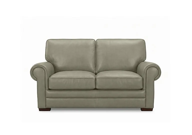 Carrick 2 Seater Leather Sofa - Sage - Sofas and Armchairs