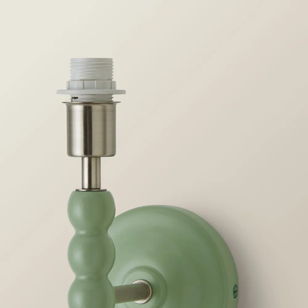ValueLights Bobbins Pastel Bobble Style Wall Light Base in Pale Green 4