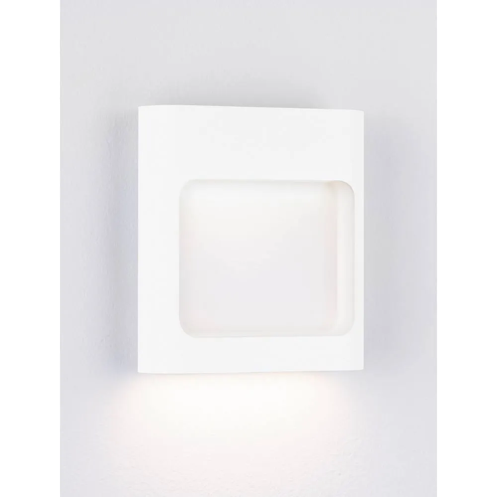Netlighting Tall Outdoor Flush Wall Lamp Sandy White LED 6W 388lm IP54 3000K 3