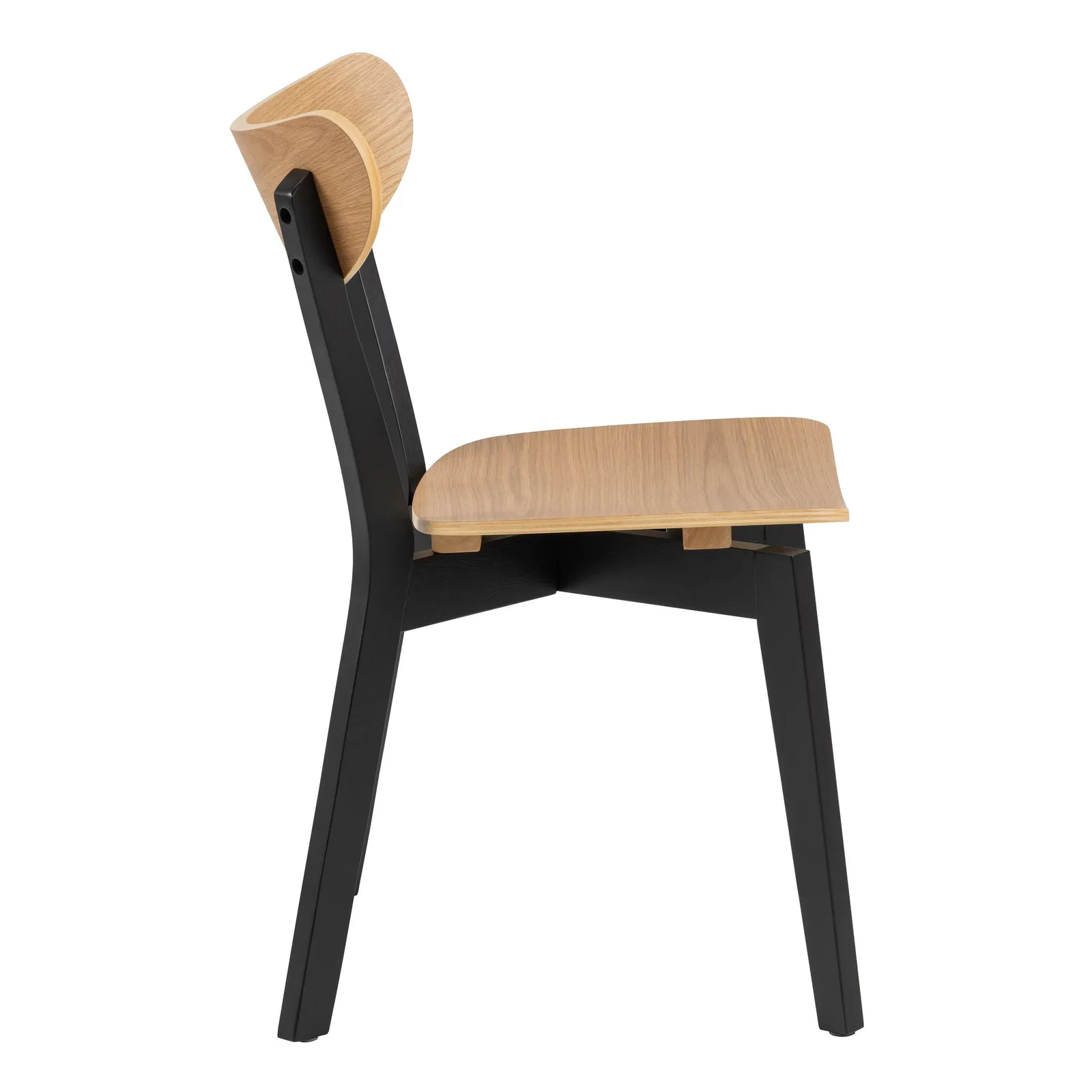 Furniture To Go Roxby Dining Chairs in Black & Oak Set of 2 3