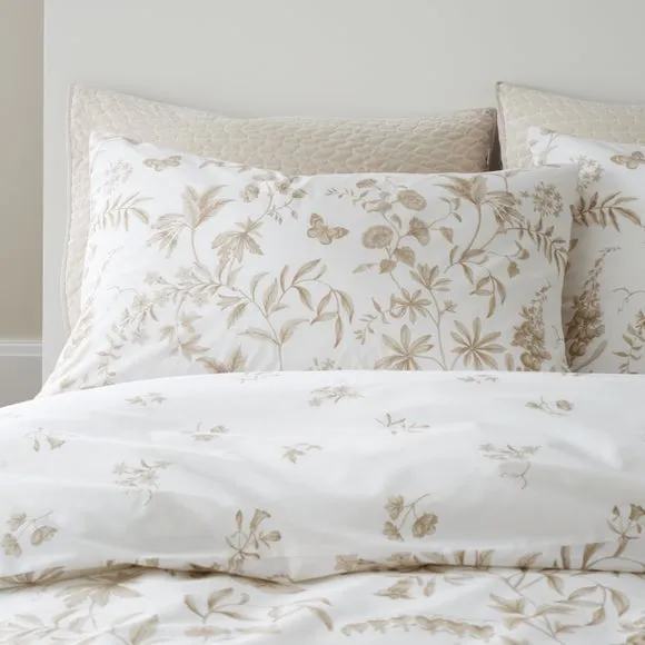 Bianca Thea Floral 200 Thread Count 100% Cotton Duvet Cover & Pillowcase Set 4