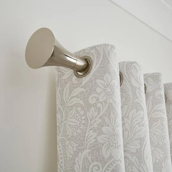 Flush Trumpet Fixed Metal Curtain Pole with Rings 4