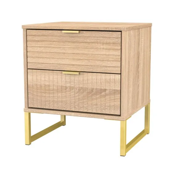 Harborne 2 Drawer Bedside Table 4