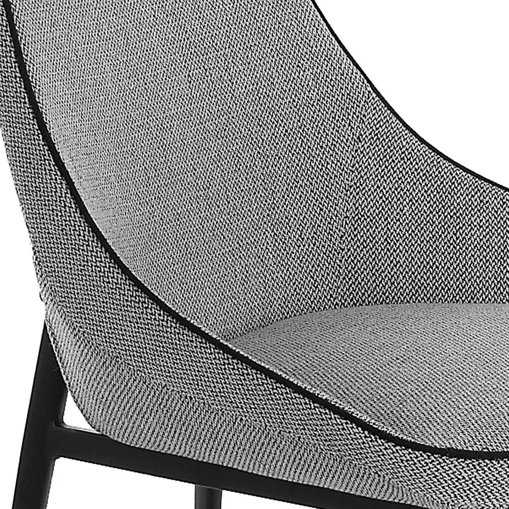 Angel Cerda Grey Fabric Dining Chair Model 4