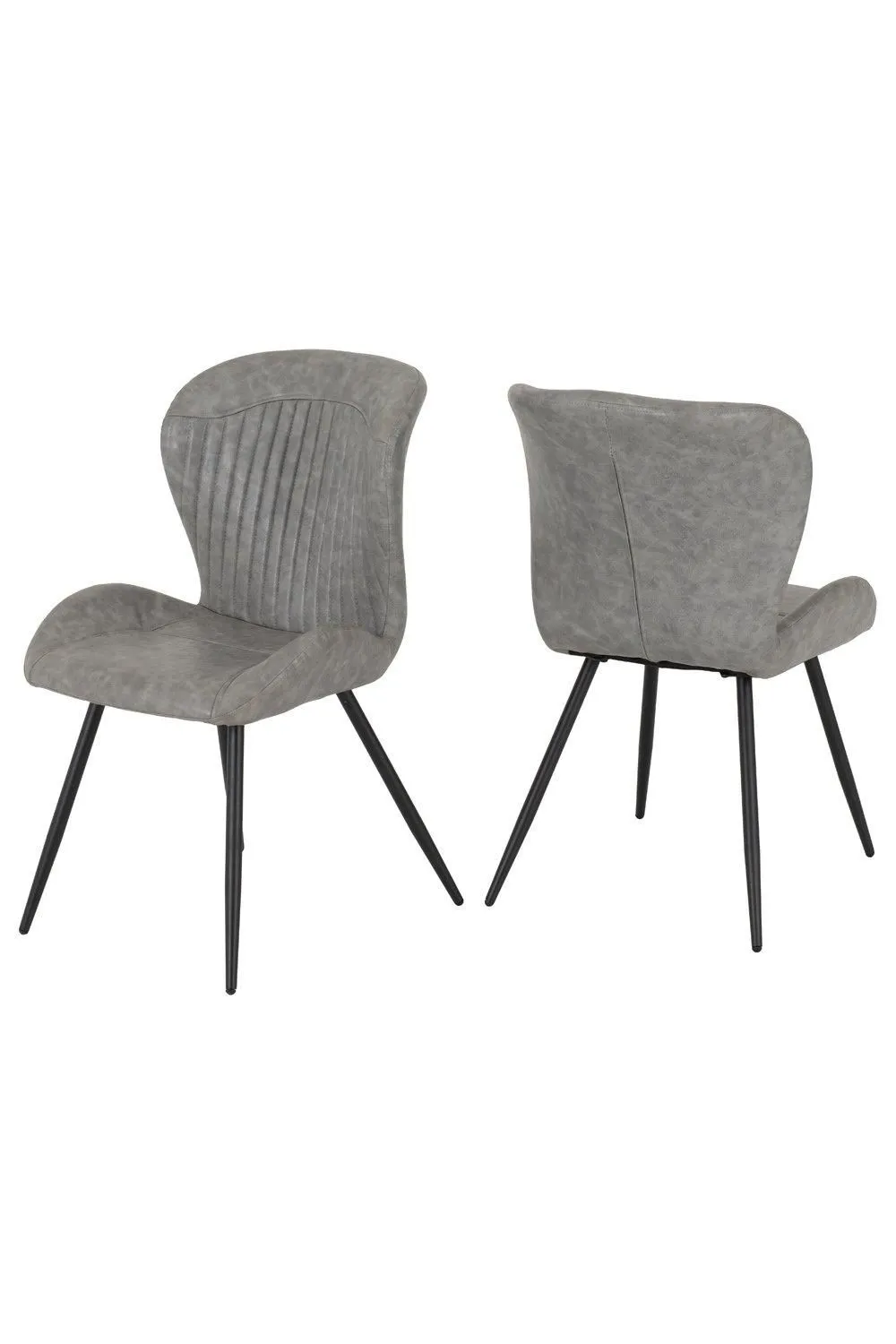 Seconique Treviso Dining Set with Quebec Chairs in Grey 4