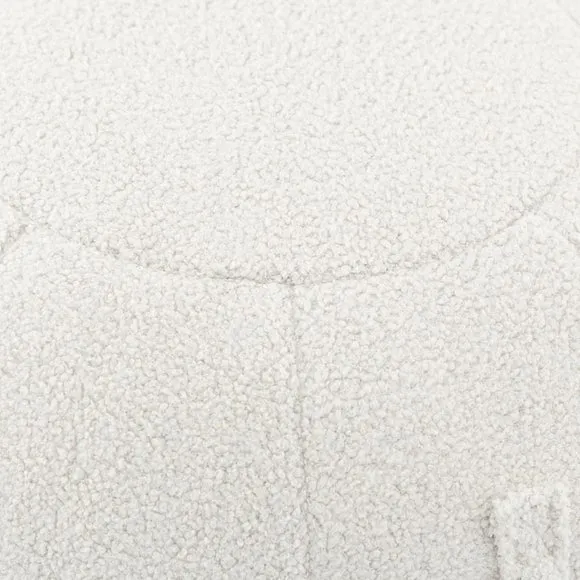 Adella Sherpa Ivory Ball Pouffe 3