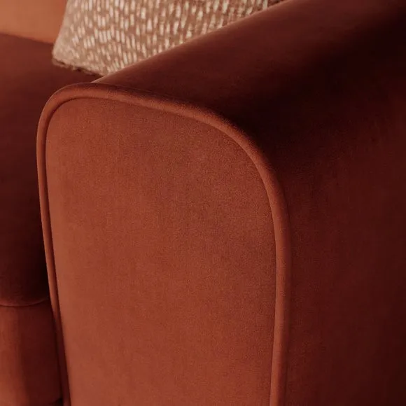 Abel Matte Velvet Corner Sofa 4