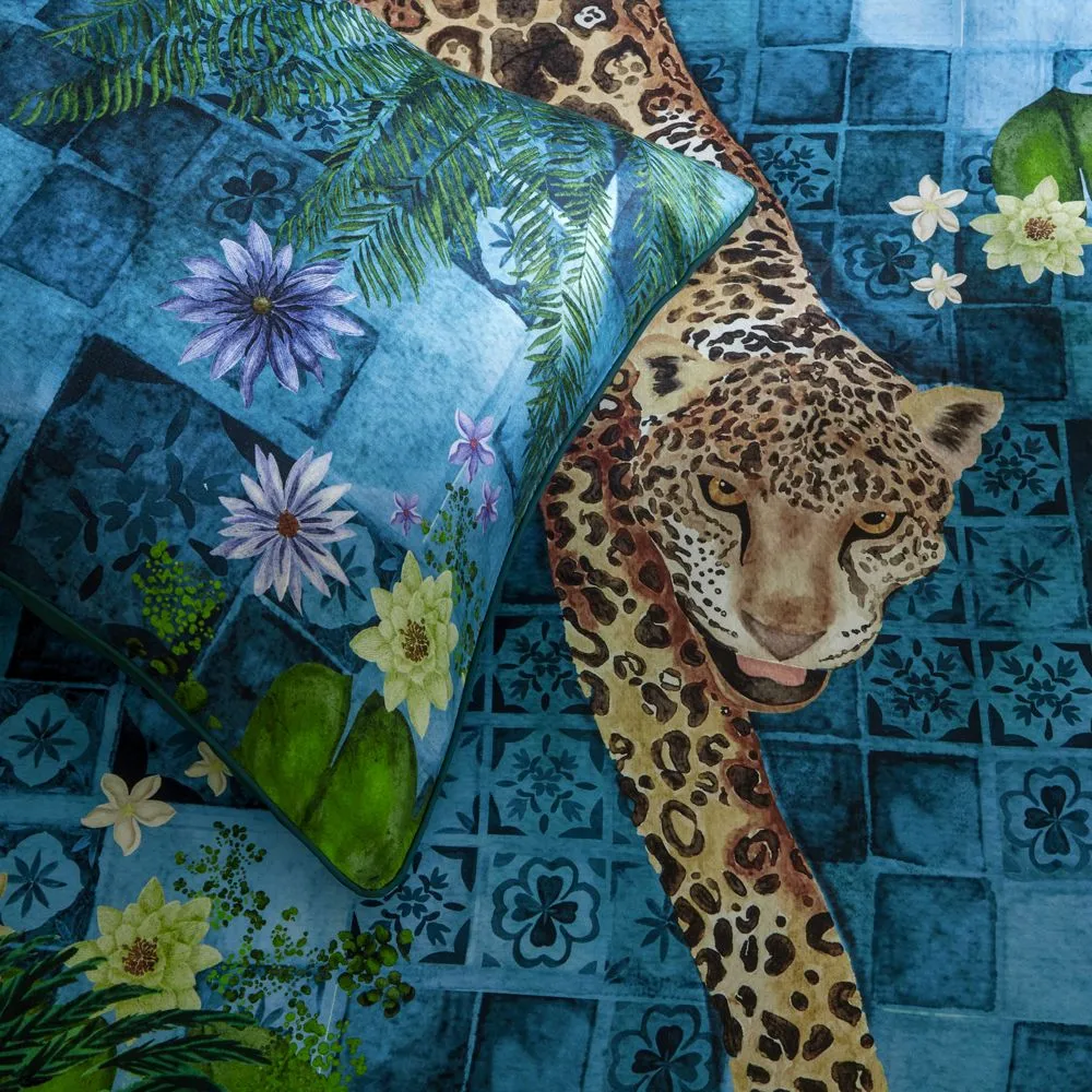 Paoletti Majorelle Exotic Duvet Cover Set in Blue 3