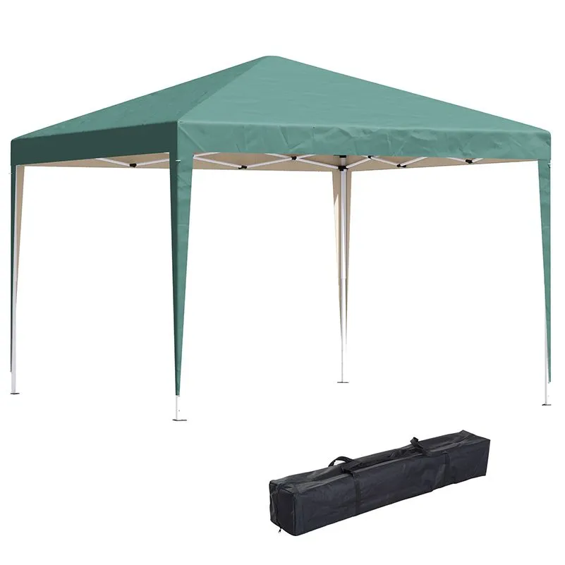 OUTSUNNY 3 x 3M Garden Pop Up Gazebo Height Adjustable Marquee Party Tent Wedding Canopy with Carrying Bag in Green 2