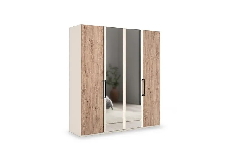 Tullio 200cm 4 Door Hinged Wardrobe with 2 Mirror Doors