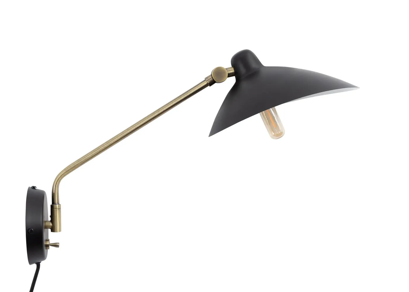 Heal's Milton Swing Arm Wall Light Black