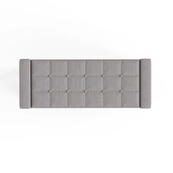 Verona Upholstered Ottoman, Grey 6